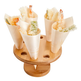 Stand di Bambu per Cono 10 Bucos (1 Pezzi)