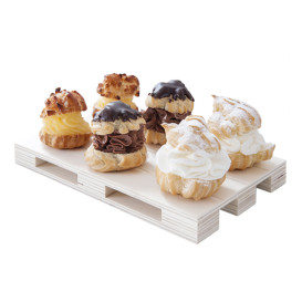 Vassoio Mini Pallet di Legno 13x8x2cm (1 Pezzi)