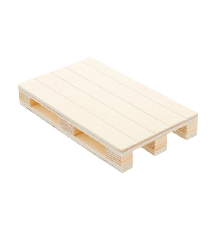 Vassoio Mini Pallet di Legno 13x8x2cm (40 Pezzi) Vassoio Mini Pallet di Legno 13x8x2cm (40 Pezzi)