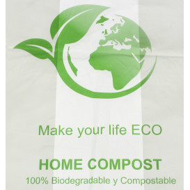 Sacchetto di Plastica Canottiera Bio Home Compost 50x55 cm (100 Pezzi)