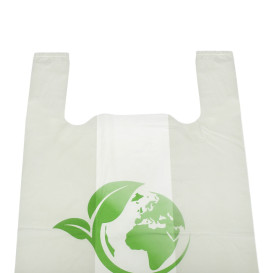 Sacchetto di Plastica Canottiera Bio Home Compost 50x55 cm (100 Pezzi)