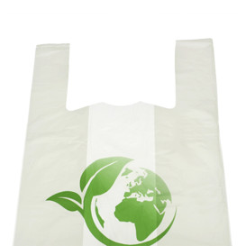 Sacchetto di Plastica Canottiera Bio Home Compost 55x60cm (100 Pezzi)