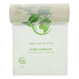 Rotoli sacchetti plastica Bio Home Compost senza manici 25x37cm (500 Pezzi)