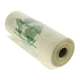 Rotoli sacchetti plastica Bio Home Compost senza manici 25x37cm (3.000 Pezzi)