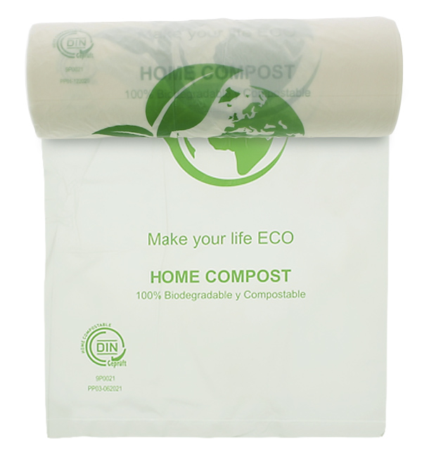 Rotoli sacchetti plastica Bio Home Compost senza manici 30x40cm 15µm (500  Pezzi)