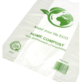 Sacchetto di Plastica Canottiera Bio Home Compost 30x40cm (100 Pezzi)