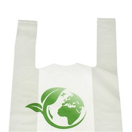 Sacchetto di Plastica Canottiera Bio Home Compost 30x40cm (100 Pezzi)
