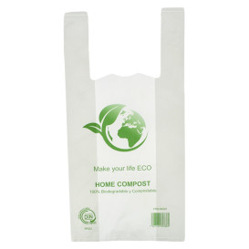 Sacchetto di Plastica Canottiera Bio Home Compost 30x40 cm (2.000 Pezzi)