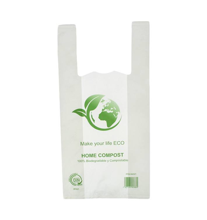 Sacchetto di Plastica Canottiera Bio Home Compost 30x40 cm (2.000 Pezzi) Sacchetto di Plastica Canottiera Bio Home Compost 30x40 cm (2.000 Pezzi)