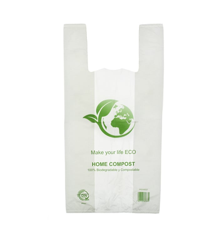 Sacchetto di Plastica Canottiera Bio Home Compost 40x50cm (100 Pezzi) Sacchetto di Plastica Canottiera Bio Home Compost 40x50cm (100 Pezzi)