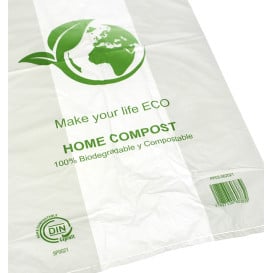 Sacchetto di Plastica Canottiera Bio Home Compost 40x50cm (100 Pezzi)