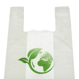 Sacchetto di Plastica Canottiera Bio Home Compost 40x50cm (100 Pezzi)