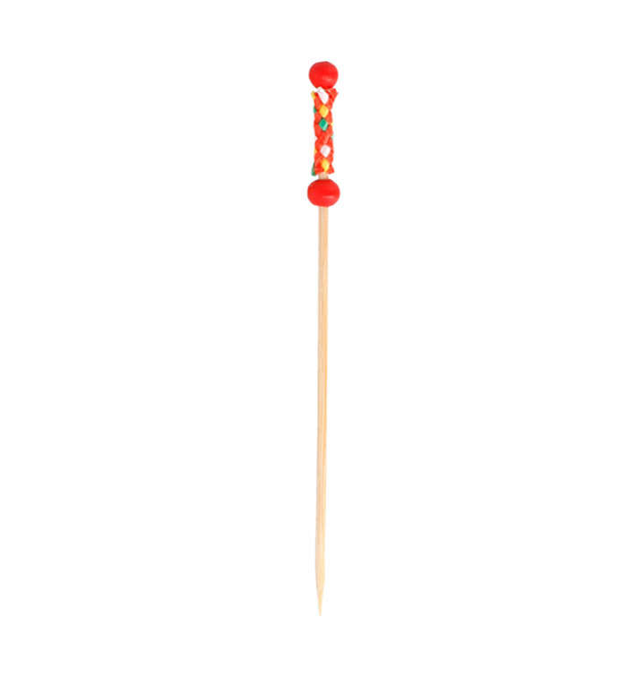Spiedi di Bambu Rosso 120mm (10000 Pezzi) Spiedi di Bambu Rosso 120mm (10000 Pezzi)