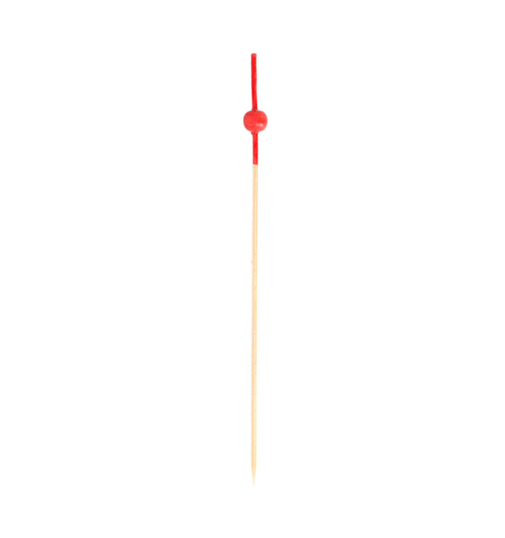 Spiedi di Bambu Ball Rosso 90 mm (100 Pezzi) Spiedi di Bambu Ball Rosso 90 mm (100 Pezzi)