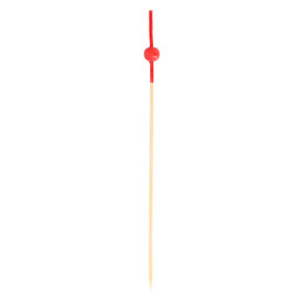 Spiedi di Bambu Ball Rosso 120mm (100 Pezzi)