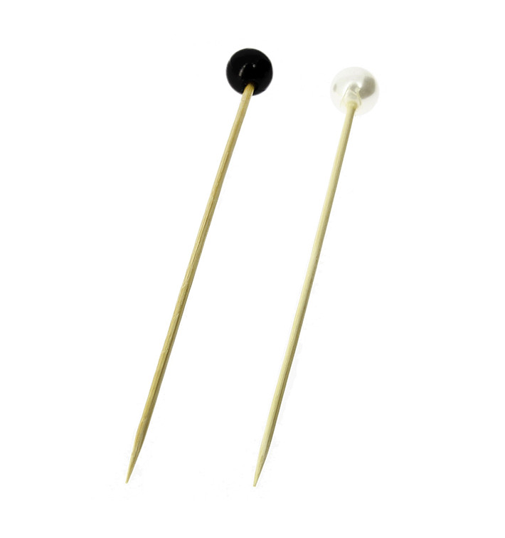Spiedi di Bambu Decorato Perla 90mm (10000 Pezzi) Spiedi di Bambu Decorato Perla 90mm (10000 Pezzi)