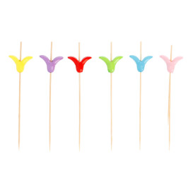 Spiedi di Bambu Decorato Gigli 90mm (5000 Pezzi)
