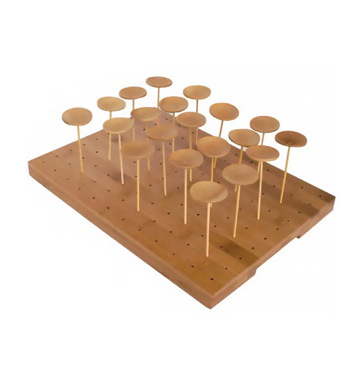 Supporto di Bambu per Spiedi di Bambu 25x30x1,3cm (20 Pezzi) Supporto di Bambu per Spiedi di Bambu 25x30x1,3cm (20 Pezzi)