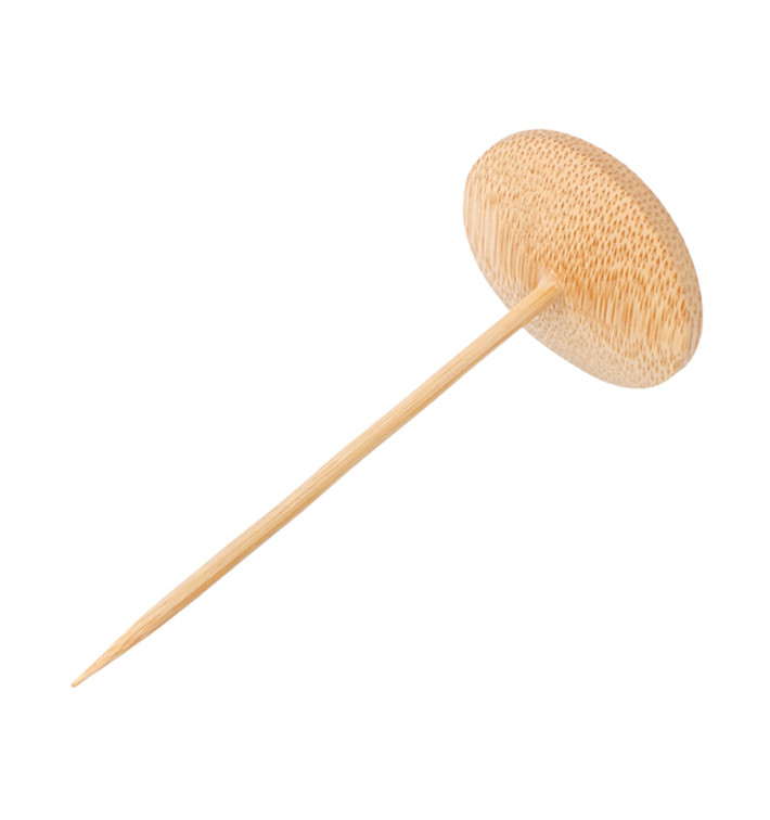 Spiedi di Bambu Decorato Piatto 100mm (24 Pezzi) Spiedi di Bambu Decorato Piatto 100mm (24 Pezzi)