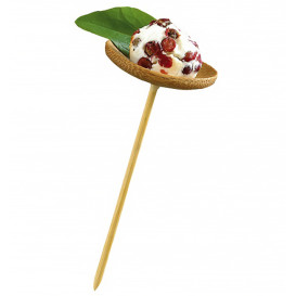 Spiedi di Bambu Decorato Piatto 100mm (24 Pezzi)