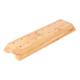 Supporto di Bambu per Spiedi Bambu marrone 20x6x2cm (12 Pezzi)