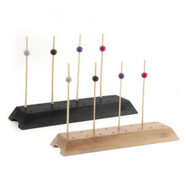 Supporto di Bambu per Spiedi Bambu marrone 20x6x2cm (48 Pezzi)