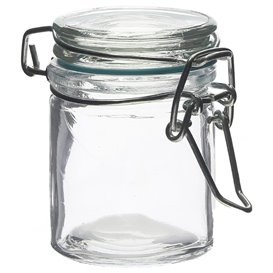 Barattolo di Vidrio Plastica Stagna 45 ml (24 Pezzi)