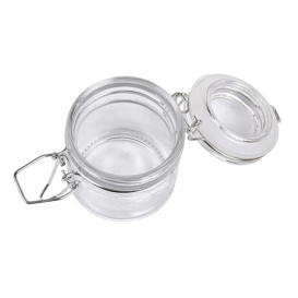 Barattolo di Vidrio Plastica Stagna 80 ml (24 Pezzi)