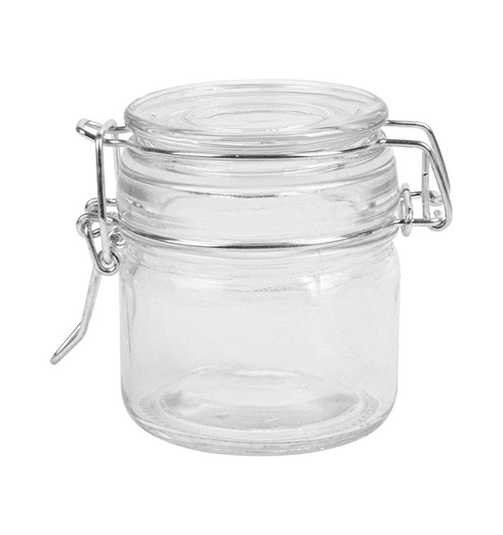 Barattolo di Vidrio Plastica Stagna 80 ml (24 Pezzi) Barattolo di Vidrio Plastica Stagna 80 ml (24 Pezzi)