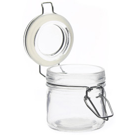 Barattolo di Vidrio Plastica Stagna 80 ml (24 Pezzi)