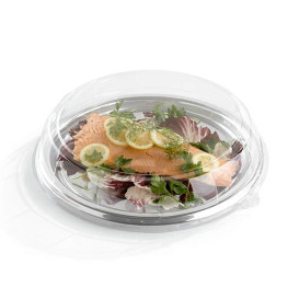 Vassoio di Plastica Catering Rotondo Argento 40 cm (50 Pezzi)