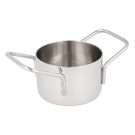 Mini Casseruola di presentazione Acciaio Ø80x45mm (6 Pezzi)