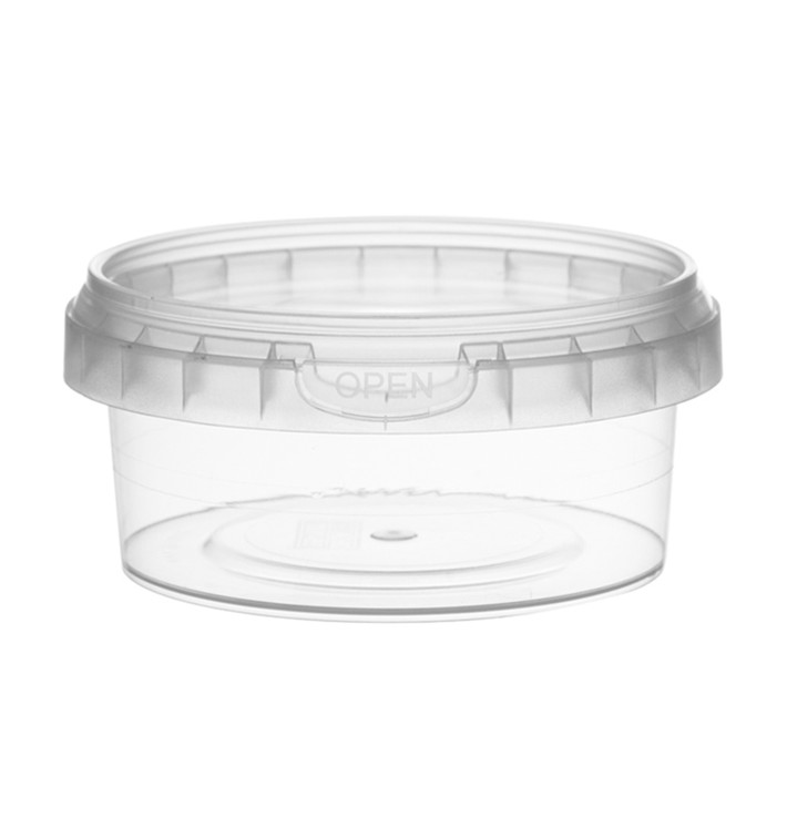 Coppette Plastico con Coperchio Inviolabile 180ml Ø9,5 (504 Pezzi) Coppette Plastico con Coperchio Inviolabile 180ml Ø9,5 (504 Pezzi)
