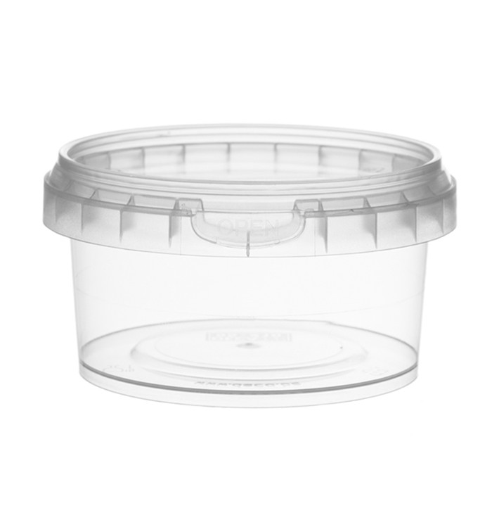 Coppette Plastico con Coperchio Inviolabile 210ml Ø9,5 (494 Pezzi) Coppette Plastico con Coperchio Inviolabile 210ml Ø9,5 (494 Pezzi)