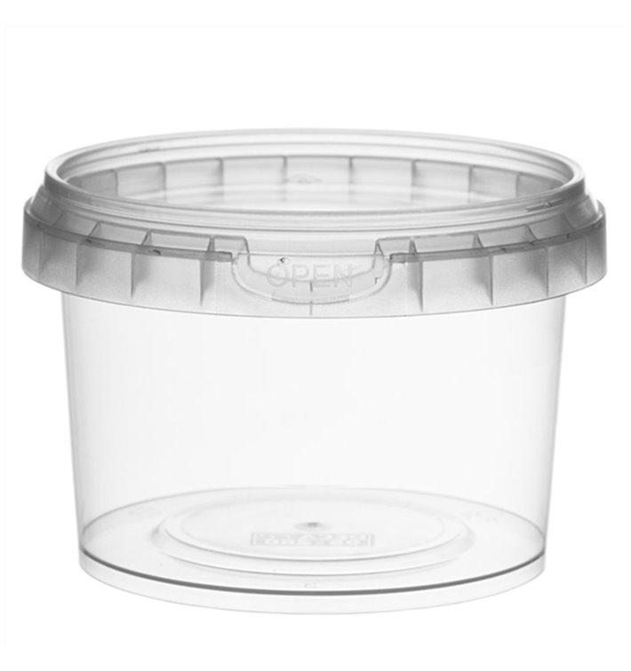 Coppette Plastico con Coperchio Inviolabile 280ml Ø9,5 (25 Pezzi) Coppette Plastico con Coperchio Inviolabile 280ml Ø9,5 (25 Pezzi)