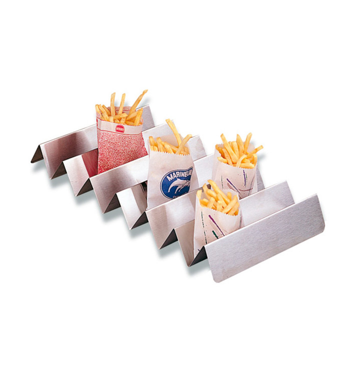 Supporto per Panini Acciaio 47x25x5,5 cm (12 Pezzi) Supporto per Panini Acciaio 47x25x5,5 cm (12 Pezzi)