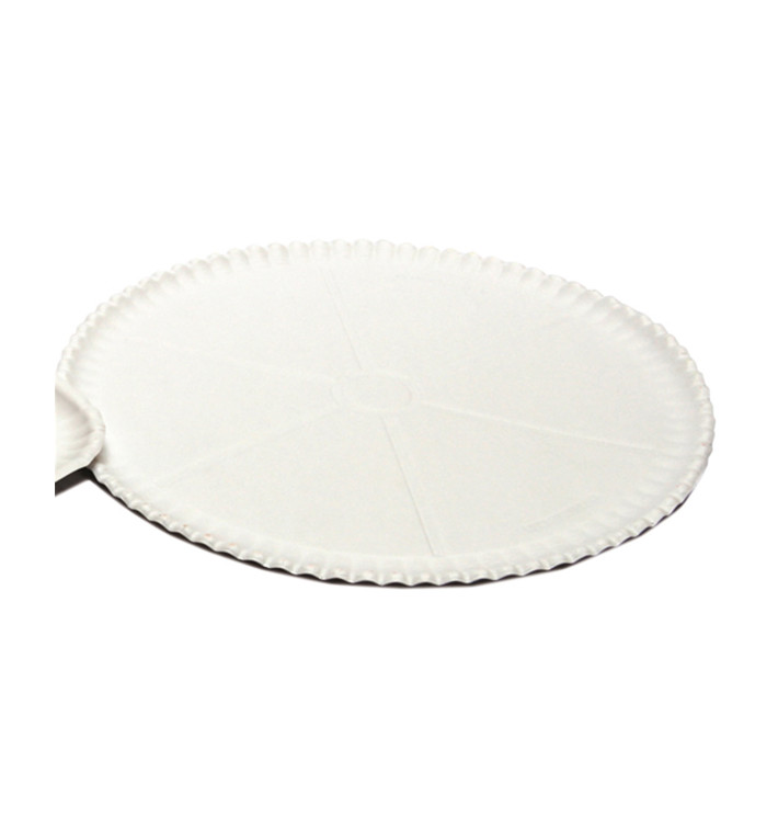 Piatto di Carta Bianca per Pizza Ø33cm (200 Pezzi) Piatto di Carta Bianca per Pizza Ø33cm (200 Pezzi)