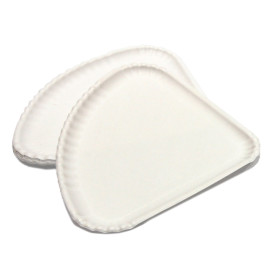 Piatto di Carta Bianca per Pizza 1/4 30x21cm (100  Pezzi)