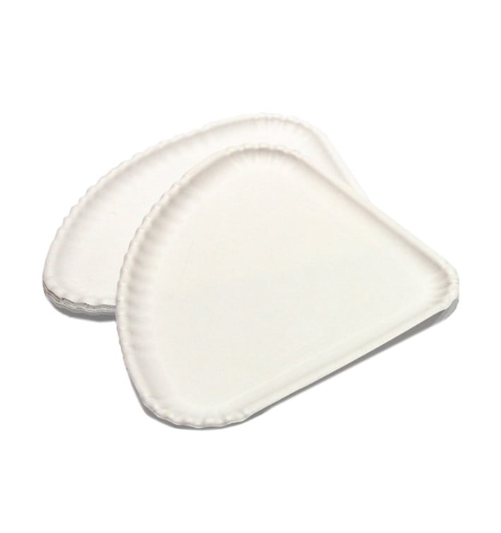 Piatto di Carta Bianca per Pizza 1/4 30x21cm (100 Pezzi) Piatto di Carta Bianca per Pizza 1/4 30x21cm (100 Pezzi)