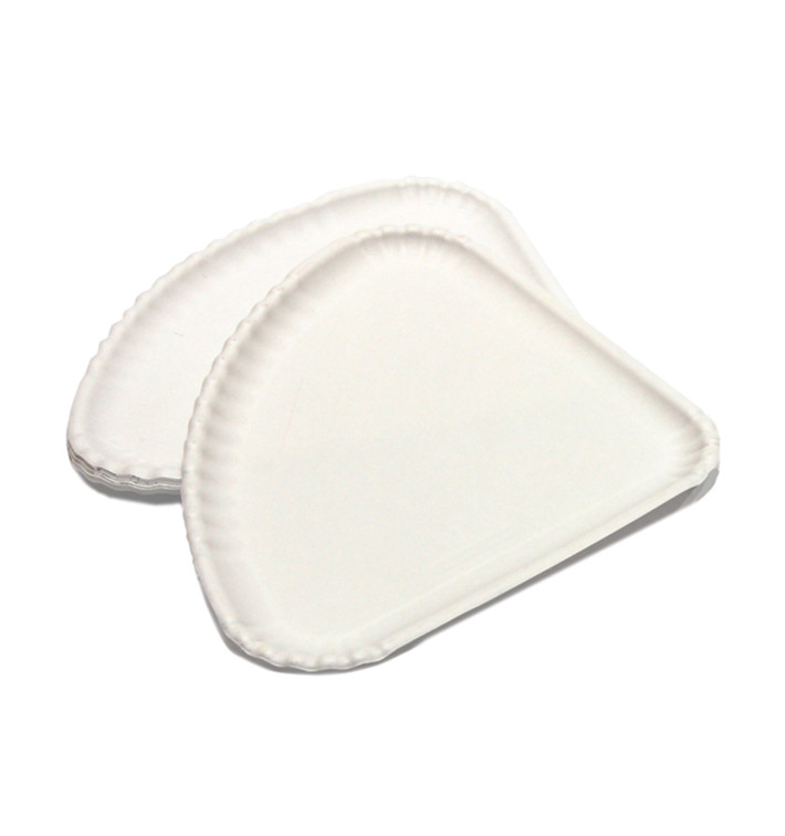 Piatto di Carta Bianca per Pizza 1/4 30x21cm (500 Pezzi) Piatto di Carta Bianca per Pizza 1/4 30x21cm (500 Pezzi)