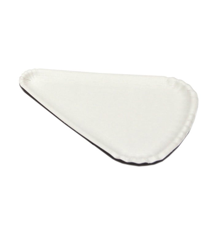 Piatto di Carta Bianca per Pizza 1/8 24x18cm (100 Pezzi)