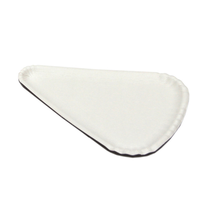 Piatto di Carta Bianca per Pizza 1/8 24x18cm (1000 Pezzi) Piatto di Carta Bianca per Pizza 1/8 24x18cm (1000 Pezzi)
