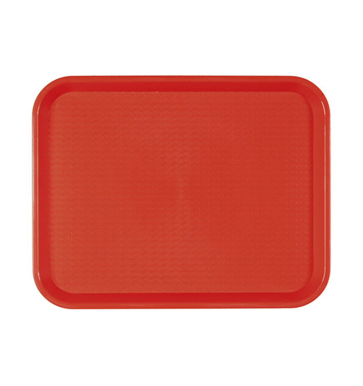 Vassoio Plastica Rigida Rosso 27,5x35,5cm (1 Pezzi)