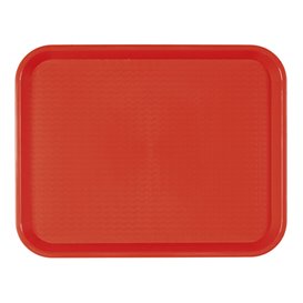 Vassoio Plastica Rigida Rosso 30,5x41,4cm (1 Pezzi)