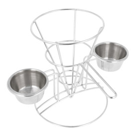 Cesti presentazione Acciaio 2 Contenitores Ø108x152mm (1 Pezzi)
