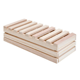 Scatola Presentazione di Legno 21,6x10,2x6cm (1 Pezzi)