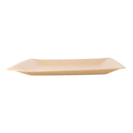 Piatto di Carta Biocoated Naturale Quadrato 18cm (20 Pezzi)