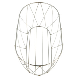 Cesto Ovale Acciaio Argento 255x127x102mm (1 Pezzi)