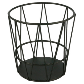 Cesto Rotondo Acciaio Nero Ø115x115mm (1 Pezzi)