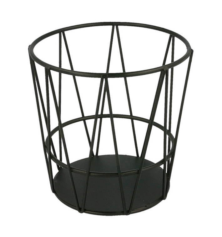 Cesto Rotondo Acciaio Nero Ø115x115mm (1 Pezzi) Cesto Rotondo Acciaio Nero Ø115x115mm (1 Pezzi)